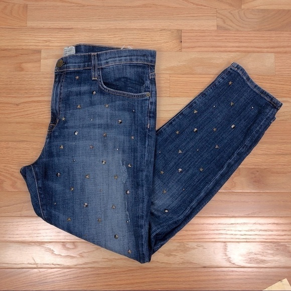Current/Elliott Denim - Current/Elliott The Fling Boyfriend studded Jeans